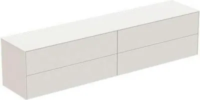 Produktbild von Schubladenfront CONCA oben links für WTU, 1180x267mm weiß matt weiß matt