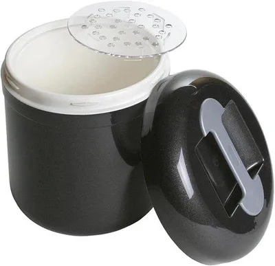 Produktbild von Kunststof Eimer - Praktisch und groß - 4 Liter - Schwarz - 22 cm x 22 cm x 24 cm