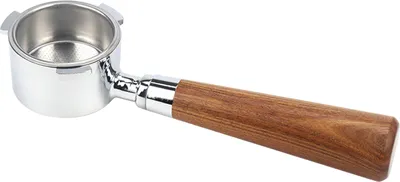 Produktbild von 51mm Kaffeebodenloser Siebtraeger mit Filterkorb und Holzgriff Ersatz fuer Delonghi EC680 EC685 Kaffeemaschinenwerkzeug Wiederverwendbare Legierungsfilter Kaffeeextraktionszubehoer (Typ 1 )