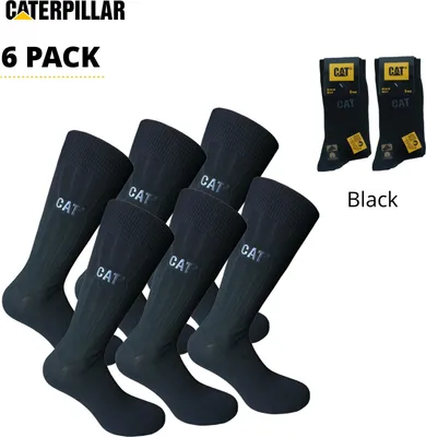 Produktbild von Caterpillar 6 Paar Herren socken Handgenäht Stretch Baumwolle Schwarz35-40
