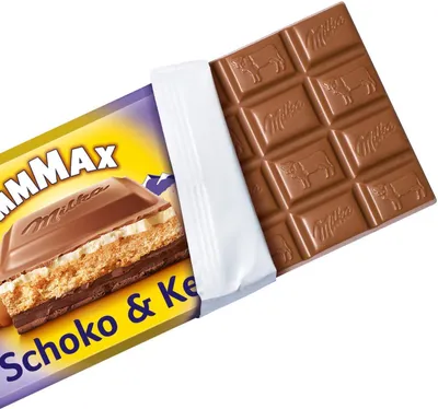 Produktbild von Milka Mmmax Schoko & Keks, Milchschokolade, 300 g, Schokolade, Milch, 2327 kJ, 558 kcal, 34 g