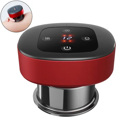 Produktbild von Elektrisches Schröpfmassagegerät Schröpfset Mit Schröpfen&Rotlichtlampe 12 Gängen Vakuum Elektrisches Schröpftherapie Massagegerät, Gua Sha Schröpf