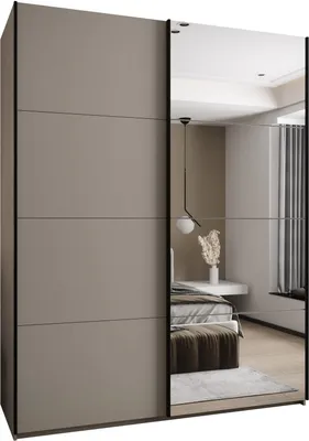Produktbild von MEBLE KRYSPOL LUX 3 Schrank - 245,5x190x64cm - Kaschmir, Kaschmir, Schwarz