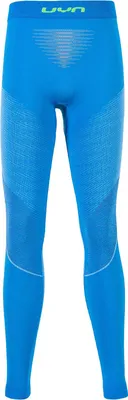Produktbild von UYN Visyon lange Ski-Funktionsunterhose Kinder cyan blue/orange shiny/lime 8/9 (126-137 cm)