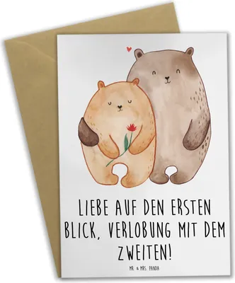 Produktbild von Mr. & Mrs. Panda babykarte Verlobung Glaube - Weiß - Geschenk, Liebe feiern, glückwunschkarten, Verlobtsein, osterkarten, Hochtzeit, osterkarte, Versprechen, Heiraten