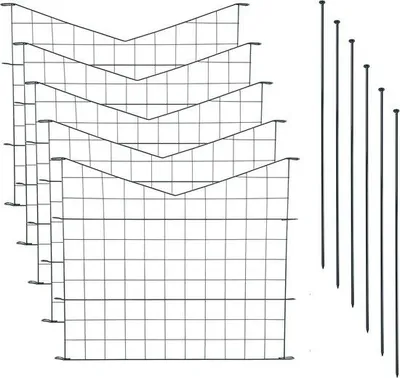 Produktbild von Famanu Gartenzaun Set - 11-teilig - 71 cm Breite - Anthrazit