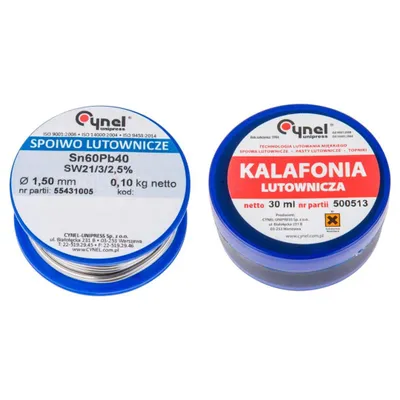 Immagine prodotto di Set di saldatura Topex Cynel, stagno 1,5 mm + 100 g di pasta saldante sn60%