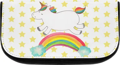 Produktbild von Mr. & Mrs. Panda Kulturbeutel Einhorn Regenbogen - Weiß - Geschenk, Glitzer, kosmetiktäschchen, Organizer, Make-up, Unicorn, Kosmetikbeutel, Einhornpower, Erwachsenwerden