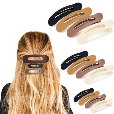 Produktbild von 12x Flache Haarspangen - Haarclips - Französische Haarspangen - Haarklammern - Rutschfest - Starker Halt - Für dickes und dünnes Haar - 3 Größen