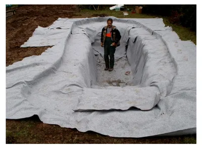 Produktbild von Teichvlies 1000g/m² 20 m² Rolle 2 x 10 Meter Schutzvlies für Teichfolie