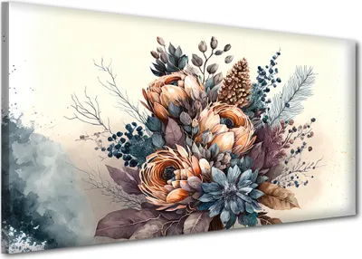 Obrázok produktu pre Moderné obrazy na plátne pre obývaciu izbu pastelové kvety 80x120cm
