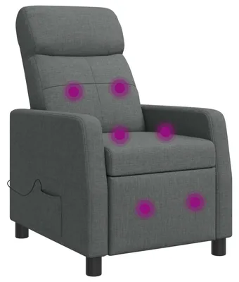 Produktbild von vidaXL Massage Relaxsessel Dunkelgrau Stoff