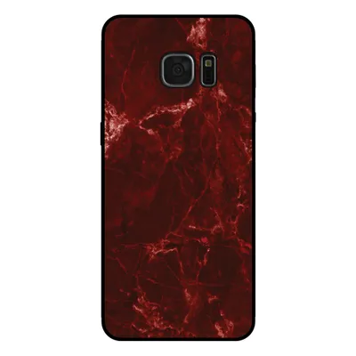 Immagine prodotto di Smartphonica Custodia per Samsung Galaxy S7 Edge con stampa in marmo - Custodia posteriore in TPU con design in marmo - Rosso