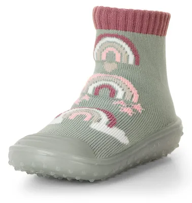 Immagine prodotto di Calzini da avventura per bambine Sterntaler, motivo arcobaleno, color verde pietra, taglia 19/20 EU