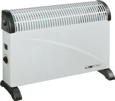 Produktbild von Clatronic KH 3077 Konvektor Heizung, mobile Wärme, 3 Heizstufen (750/1250/2000 Watt), stufenlos regelbarer Thermostat, komfortable Tragemulden, geräuscharm
