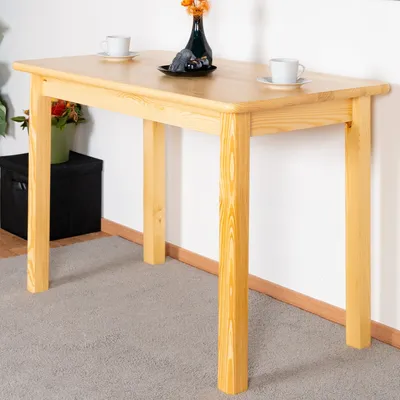 Produktbild von Esstisch aus Massivholz, 110 cm Breite, 60 cm Tiefe, 75 cm Höhe, mit Bio-Lack