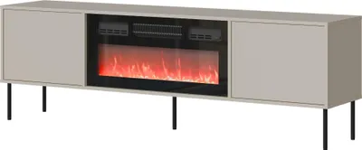 Productafbeelding van Furniture24 TV - Dressoir Domi, tv-meubel 180x60x40 cm met elektrische kachelfunctie - Kasjmier