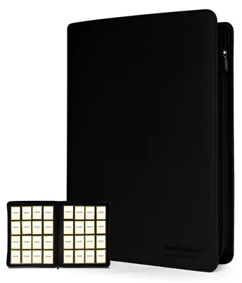 Sammelkartenalbum, ringlos, 16 Taschen, 1024 Karten, schwarz
