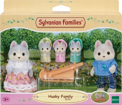Zdjęcie produktu dla Sylvanian Families Husky Family, figurki do zabawy, figurki, zabawki, dzieci, 5636