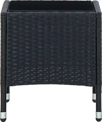 Produktbild von vidaXL Gartentisch Schwarz 40x40x45 cm Poly Rattan