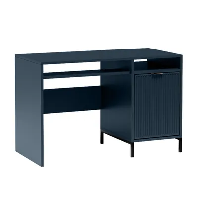 Produktbild von AX LIVING Stauraum Schreibtisch Blau – Berlinette 12 120 x 58 cm