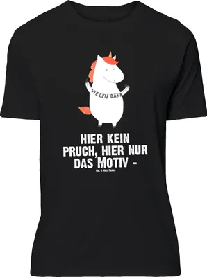 Produktbild von Mr. & Mrs. Panda Größe XL T-Shirt Einhorn Dankeschön - Schwarz - Geschenk, Einhörner, Tshirt, Unicorn, Shirt, Danksagung, Vielen Dank, Danke, mit Spruch