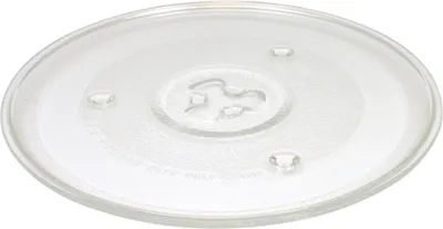 Obrázok produktu pre Mikrovlnný tanier 27 cm | Otočný tanier do mikrovlnnej rúry | Sklenený tanier zo žiaruvzdorného skla Ø 270 mm | Náhradný sklenený tanier do mikrovlnnej rúry | Kompatibilný s držiakom taniera Y-turnistile | Sklenený otočný tanier