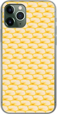 Produktbild von MuchoWow® Handyhülle Schutzhülle Hülle für Telefoonhoesje iPhone 11 Pro Art Deco - Design - Muschel - Gelb Silikon Softcase Handy Hülle - Handy