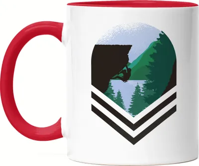 Produktbild von Klettern Tasse Rot Berge Bergsteiger Bouldern Klettern Freizeit Healing Hügel Felsen Kletterschuhe Kletterer Sport