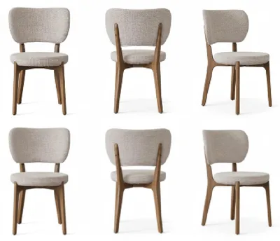 Immagine prodotto di Set per sala da pranzo, stile moderno, struttura in legno color beige, design elegante