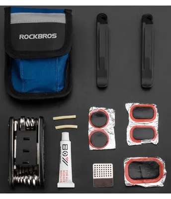 Immagine prodotto di Set di toppe per biciclette Rockbros, 11 pezzi, Gj9809, nero