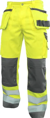 Produktbild von Dassy Warnschutz Arbeitshose GLASGOW PESCO74 Gr. 56 neongelb/zementgrau