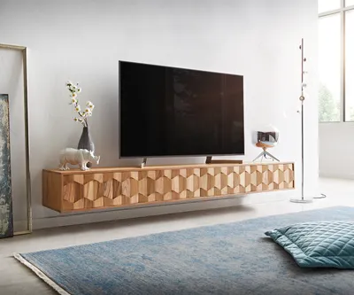 Produktbild von DELIFE Lowboard Fevo 220 cm Akazie Natur 4 Türen schwebend