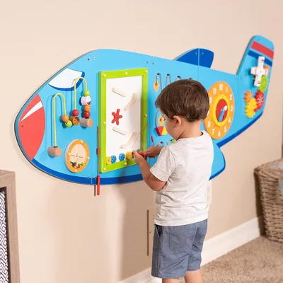 Productafbeelding van Viga Toys Wandspel - vliegtuig