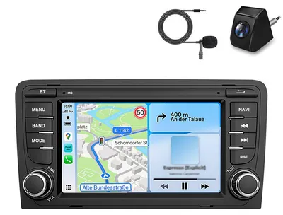 Immagine prodotto di Con telecamera posteriore Autoradio per Audi A3 S3 RS3 8P 2003-2012 CarPlay Android Auto WiFi GPS Navi RDS DSP DAB+ BT 7 pollici 2+64GB