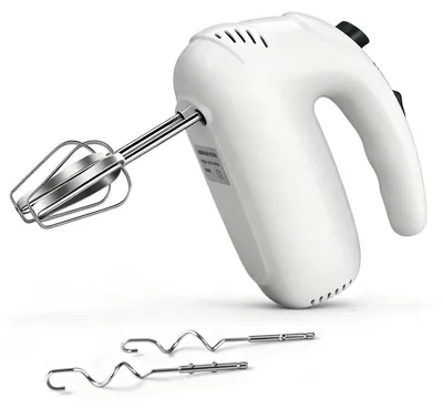 Handmixer 350 W, 5 Stufen, für Teig & Sahne, weiß