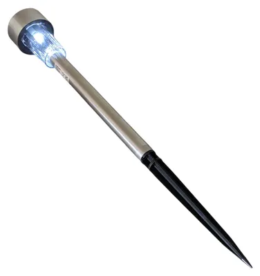 Produktbild von ProGarden LED Solar Gartenleuchte 37 cm Edelstahl kaltweiß Erdspieß