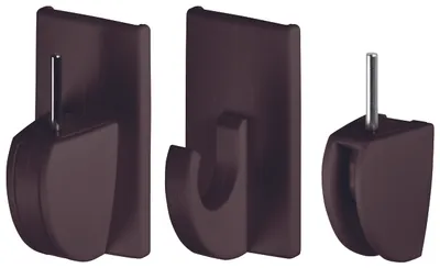 Image de tesa Powerstrips Vario-Gardinenhaken braun