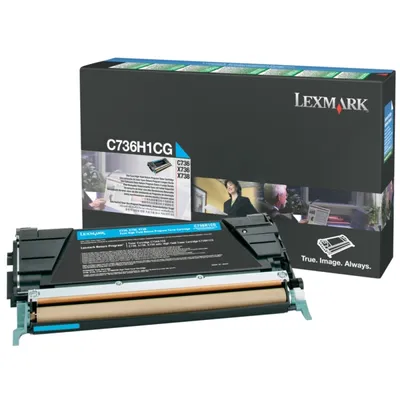 Produktbild von Lexmark C736H1CG, 10000 Seiten, Cyan, 1 Stück(e)