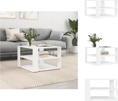 Obrázek produktu pro vidaXL Konferenční stolek bílý 59,5x59,5x40 cm materiál na bázi dřeva - Konferenční stolky