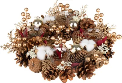 Produktbild von ADVENTSKRANZ MAGICHOME, gold, 32x8,5 cm