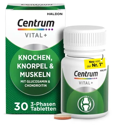 Obrázok produktu pre Centrum 3-fázové tablety Vital+ kosti, chrupavky a svaly s glukozamínom a chondroitínom, 30 tabliet