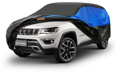Produktbild von Autoabdeckung Wasserdicht Atmungsaktiv für Jeep Compass (2010-2024) Schwarz Blau