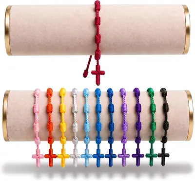 Imagen del producto de Brazaletes de Rosenkranz ajustables, paquete de 12 unidades, para la oración y la meditación