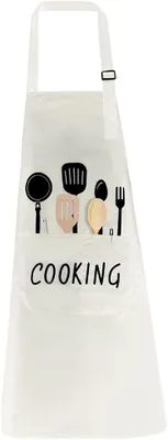 Produktbild von Wasserdichtes Kochschürze 1 Stück, Verstellbare Küchenschürze Mit 2 Großen Taschen, Für Küche Gartenbau Barbecue Café