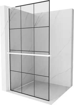 Zdjęcie produktu dla Mexen Kioto+ L Ścianka Prysznicowa 120x200 cm, Czarny Wzór, Biała
