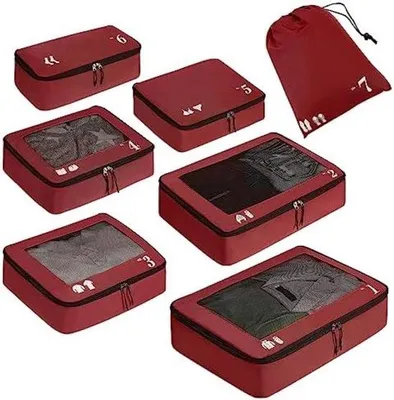 Produktbild von Reiseorganizer-Set 7-teilig, platzsparend, Kleidung und Schuhe