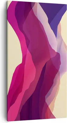 Produktbild von Bild auf Leinwand - Leinwandbild - Einteilig - Abstraktion Berge Rosa - 45x80cm - Wand Bild - Wanddeko - Wandbilder - Leinwanddruck - Bilder - Wanddekoration - Leinwand bilder - PA45x80-4288