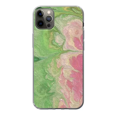Produktbild von MuchoWow® Handyhülle Schutzhülle Hülle für iPhone 12 Pro Max Farbe - Kunst - Psychedelisch Silikon Softcase Handy Hülle - Hartschale