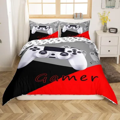 Produktbild von Bettwäsche Set 100x135cm Mikrofaser Grau Weiß Mehrfarbig 2-teilig